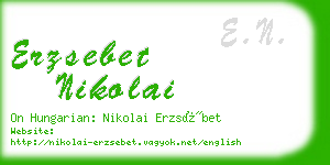 erzsebet nikolai business card